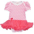 Baby Girls Hot Pink Chevron Tutu Short Sleeve Bodysuit 9-24M - SophiasStyle.com